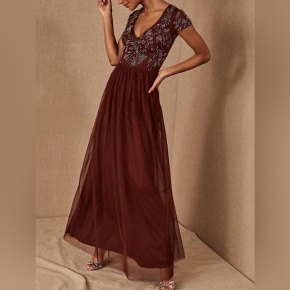 BHLDN Diaz Bridesmaid Anthropologie Maxi Gown size S - Picture 1 of 7